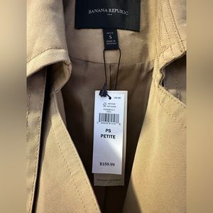 Banana Republic Petite Long Trench Coat, Khaki